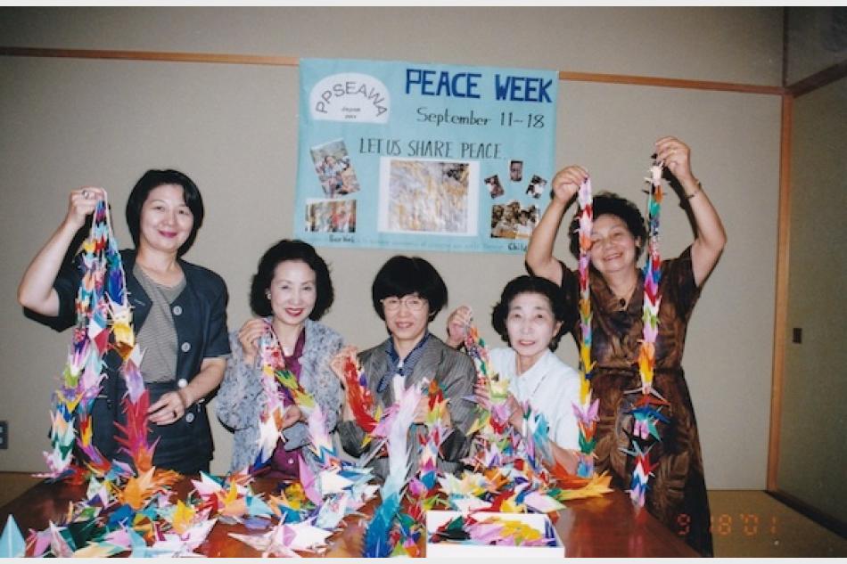PPSEAWA Japan origami cranes for Peace Day 2010